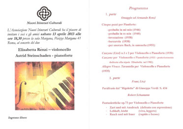 Tribute to Armando Renzi 04/13/2013